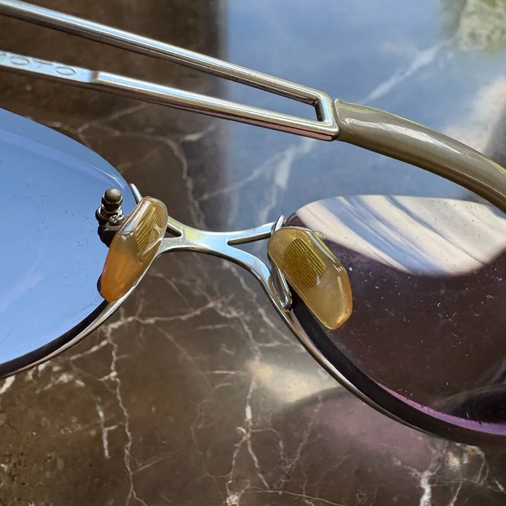 Yohji Yamamoto 52-5105 Vintage 90s Sunglasses Purple Lens Metal Frame Japan Made